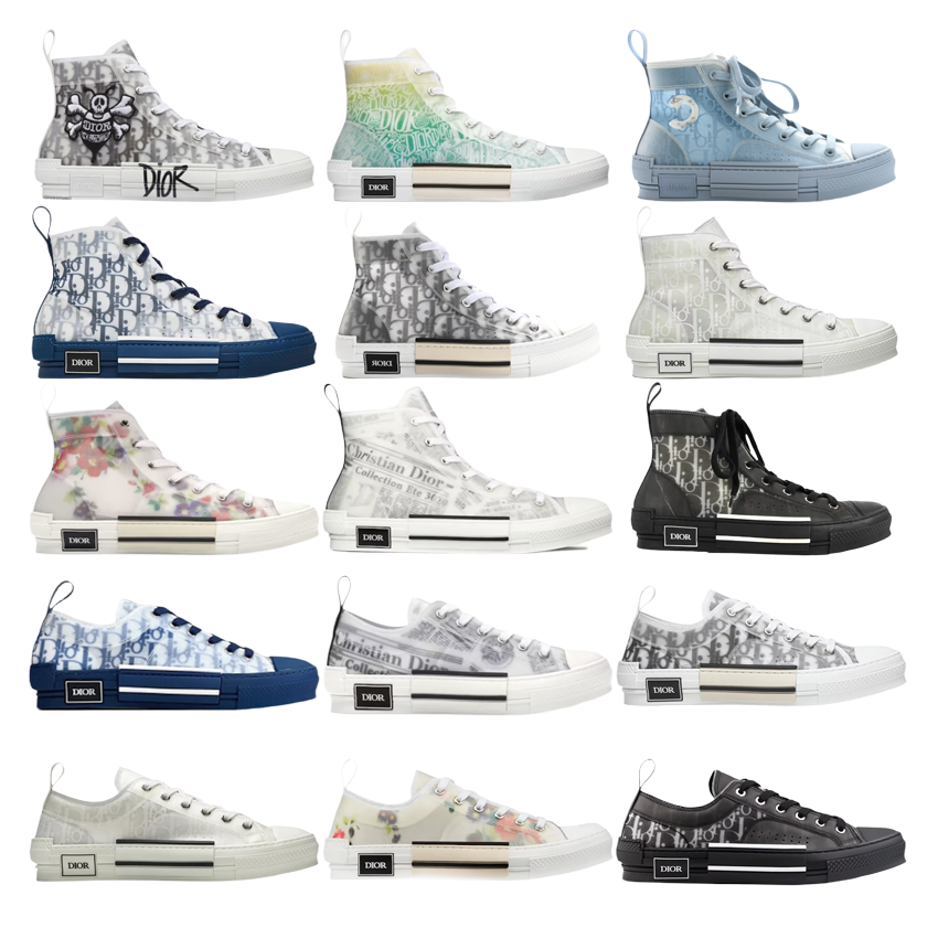Dior 2020 B23 High 'Dior Oblique - Shawn Bee Embroidery Patch  