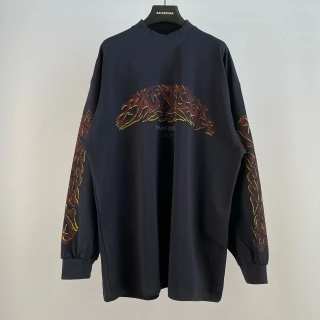 Balenciaga Logo Long T-Shirt  